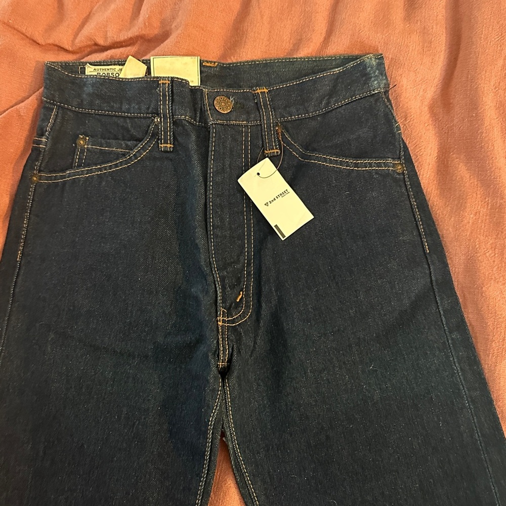 Japanese Raw Denim Deep Blue Straight Jeans